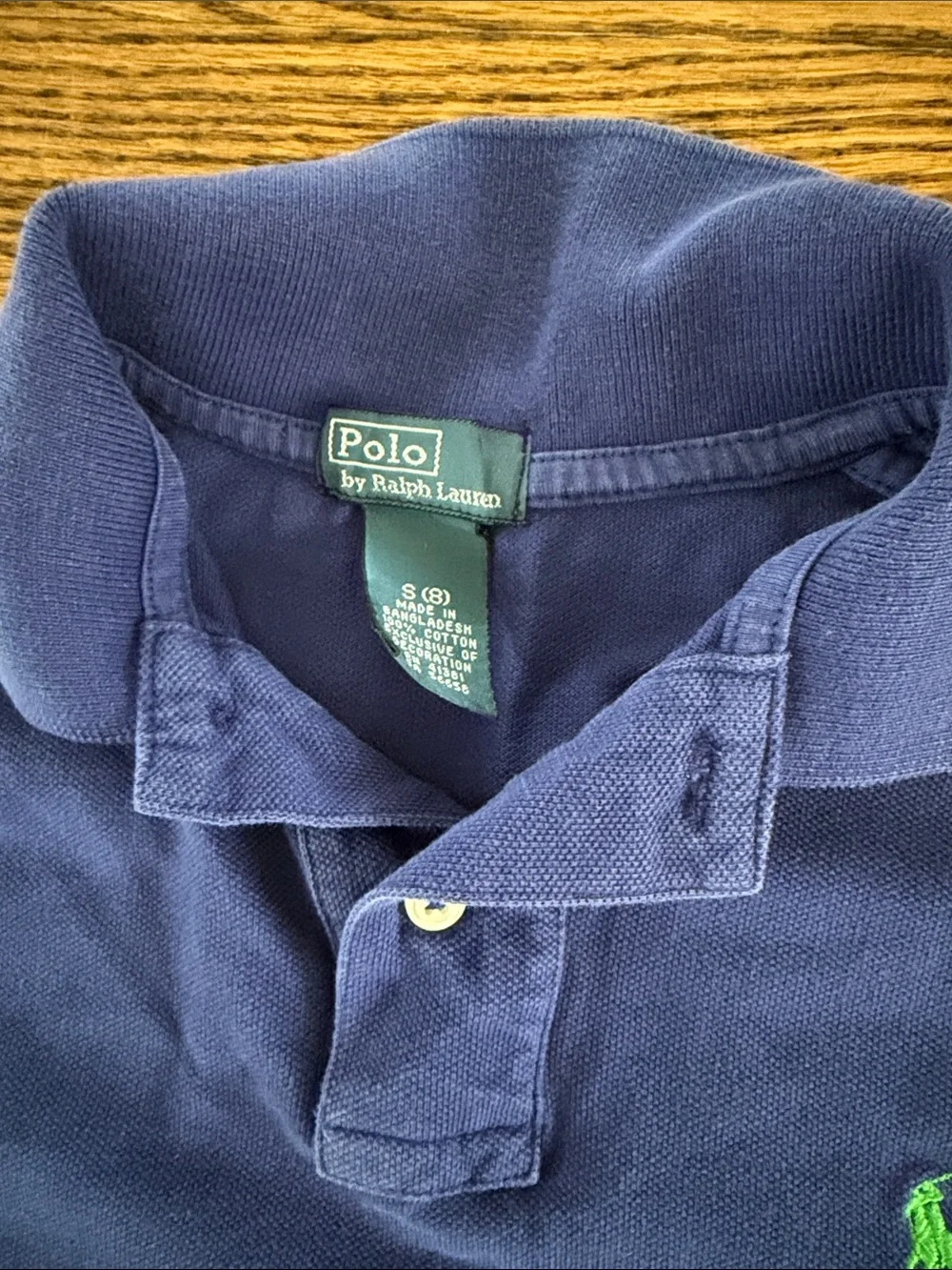 Polo by Ralph Lauren Kids Blue Classic Cotton Polo Shirt Size Small 8